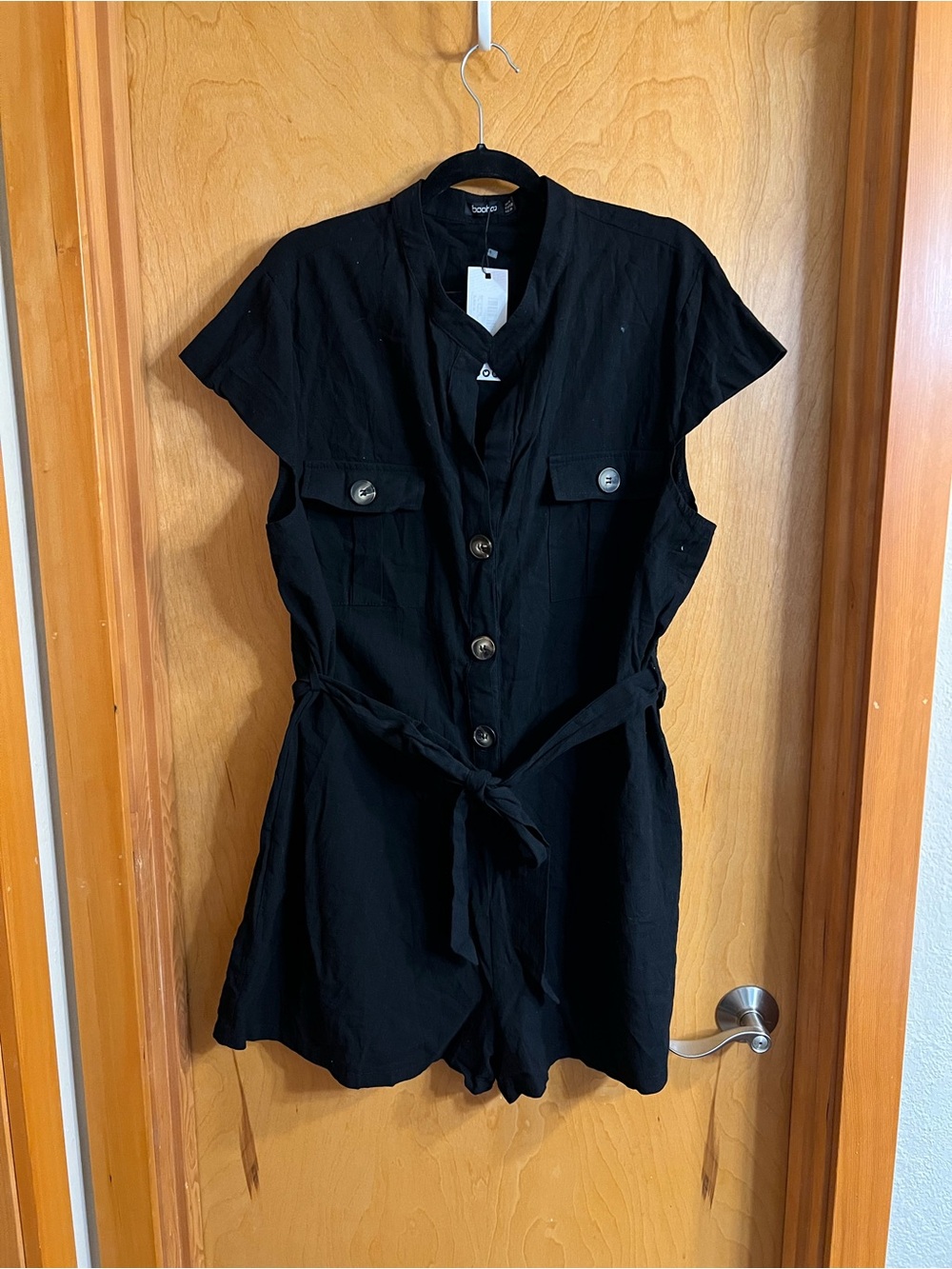 🌿 Boohoo Linen Utility Romper NWT - 20/24